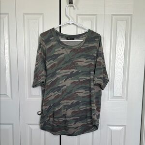 Anthropologie Camouflage Tunic - Green and Brown